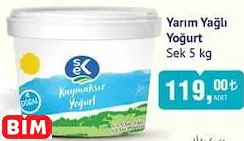 SEK YARIM YAĞLI YOĞURT SEK YARIM YAĞLI YOĞURT